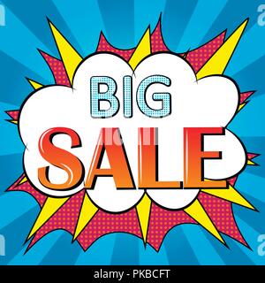 Big sale banner, signboard, decor for the store. Special offer. Background, vector. Stock Vector