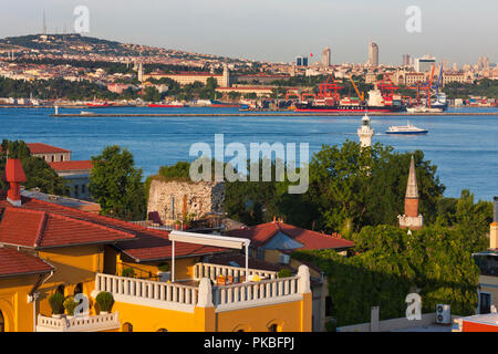 Cityscape along the Bosphorus, Istanbul, Turkey Stock Photo