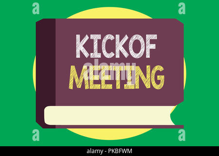 Handwriting text writing Kick Off. Concept meaning start or resumption of  football match in which player kicks ball Stock Photo - Alamy