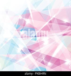 Abstract geometric colorful low polygon background with lighting glow effect. Vector illustration Stock Vector