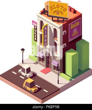 Vector isometric casino building Stock Vector