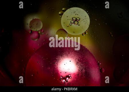 Abstract background made with water and oil and bright colors Stock Photo