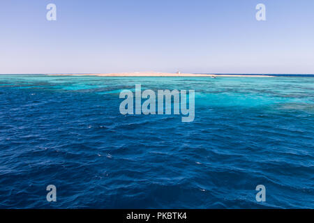 Turquoise Blue Water in Egyptian Red Sea Reefs Stock Photo