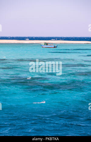 Turquoise Blue Water in Egyptian Red Sea Reefs Stock Photo