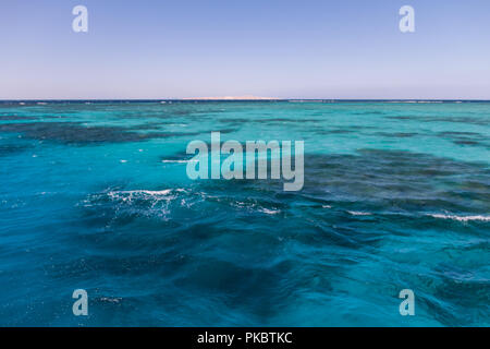 Turquoise Blue Water in Egyptian Red Sea Reefs Stock Photo