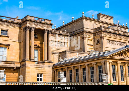 The external Georgian outside back of Buckingham Palace, London, England, UK Stock Photo