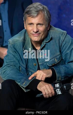 Toronto, Canada. 12th Sep 2018. Viggo Mortensen attends the press conference of 'Green Book' during the 43rd Toronto International Film Festival, tiff, at Bell Lightbox in Toronto, Canada, on 12 September 2018. | usage worldwide Credit: dpa picture alliance/Alamy Live News Stock Photo