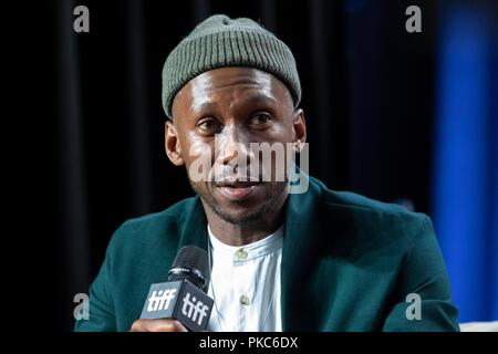 Toronto, Canada. 12th Sep 2018. Mahershala Ali attends the press conference of 'Green Book' during the 43rd Toronto International Film Festival, tiff, at Bell Lightbox in Toronto, Canada, on 12 September 2018. | usage worldwide Credit: dpa picture alliance/Alamy Live News Stock Photo