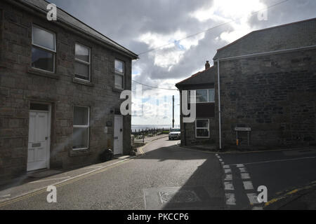 Newlyn, Cornwall, UK. 13th September 2018. This ex public toilet block, from Cornwall council, is up for aucution reportedly for £15k today. It has views towards Newlyn harbour and the sea. Credit: Simon Maycock/Alamy Live News Stock Photo