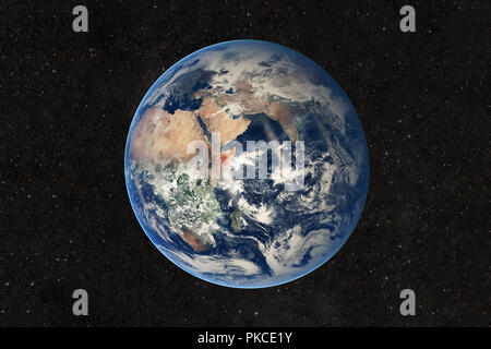 Beautiful Earth view from space  'elements of this image furnished by NASA' Stock Photo