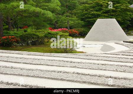 Traditional zen japanese garden in Kyoto, JAPAN Stock Photo