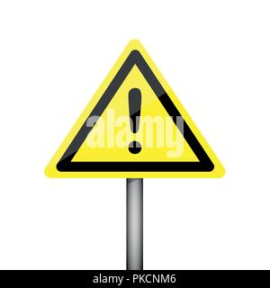 yellow hazard warning attention sign vector illustration EPS10 Stock Vector