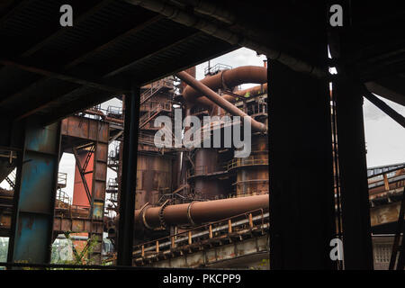 Gas cleaning unit (Plynočistírna Lurgi) in Lower Vítkovice (Dolní Vítkovice) industrial area in Ostrava, Czech Republic. Stock Photo