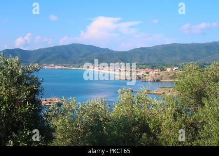 View over Sarti, Sithonia - Greece Stock Photo