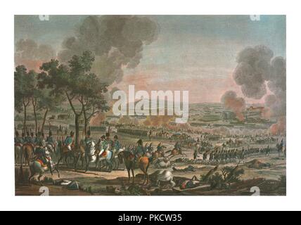 Battle near Wagram, 7 July 1809, (c1850).  Artist: Louis Francois Mariage. Stock Photo