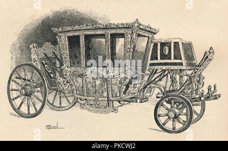 'The Speaker's Carriage: Seventeenth Century. (South Kensington)', 1886. Artist: E H Fitchen. Stock Photo