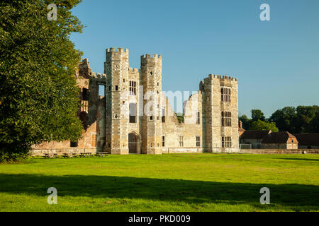 Summer evening at Cowdray House in Midhurst, West Sussex, England. Stock Photo