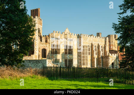 The ruins of Cowdray House near Midhurst, West Sussex, England. Stock Photo