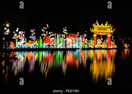 Experience the Mid-Autumn Festival in Gardens by the Bay, Singapore Stock Photo