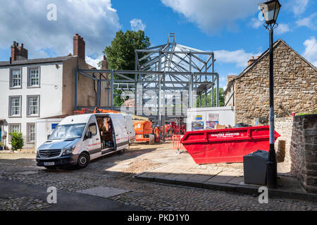 Girder building frame on a construction site in Durham England Stock Photo