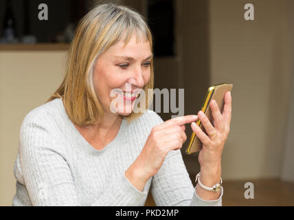 woman using mobile phone Stock Photo