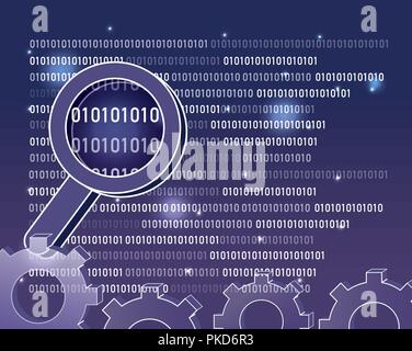 Binary code background Stock Vector