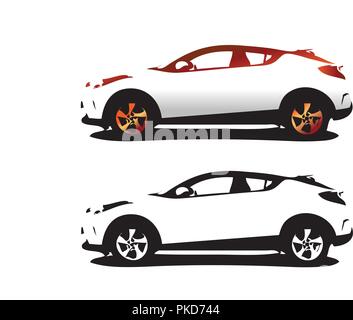 Automotive car logo vector design,creative concept with sports car silhouette,  Logo for auto service and repair. Car logo, Isolated auto theme logo Stock Vector