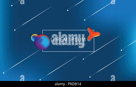 Colorful geometric background design. Fluid shapes composition with trendy gradients. Eps10 vector. Stock Vector