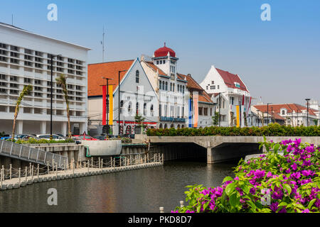 Historical colonial buildings, Old Batavia, Jakarta, Java, Indonesia Stock Photo