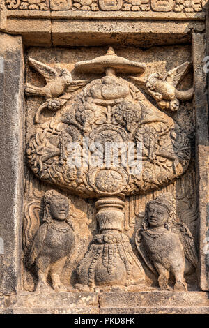 Stone relief, Hindu temple complex Prambanan, Yogyakarta, Java ...
