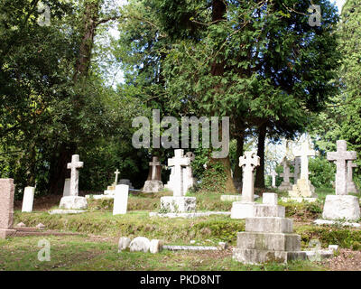 Commonwealth War Graves cemetery at Royal Victoria Country Park, Netley Abbey, Southampton, Hampshire, England, UK Stock Photo