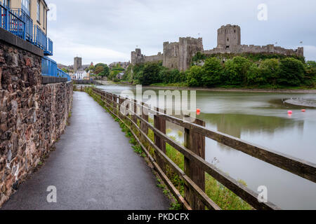 Pembroke Castle, Pembrokeshire, Wales, UK, Europe Stock Photo