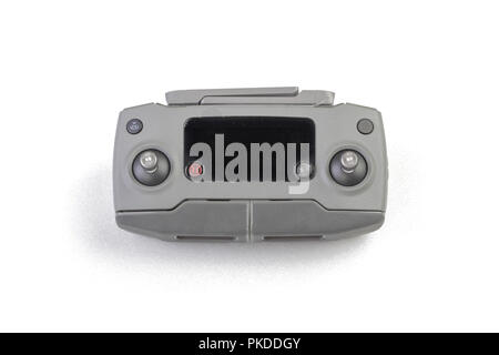 ROME, ITALY - SEPTEMBER 8, 2018: close-up photograph of the remote controller of the new Mavic 2 Zoom DJI Stock Photo