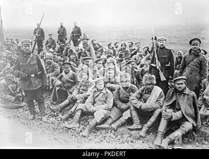 Russian prisoners,  Russians, Tartars, Kirgises, Kyrgyz Russian prisoners of war during World War I. Stock Photo
