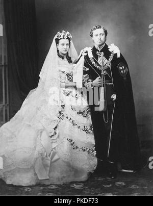 The wedding of Albert Edward, Prince of Wales (later King Edward VII), and Alexandra of Denmark, London, 1863 Stock Photo