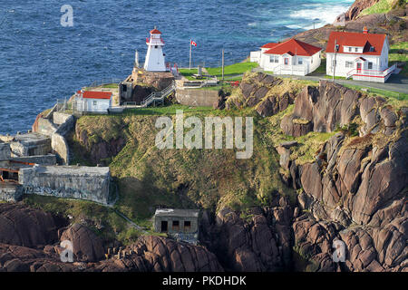 Street scenes of the city of St. John's, and St . John's Harbour, Newfoundland, Canada,  and light station Stock Photo