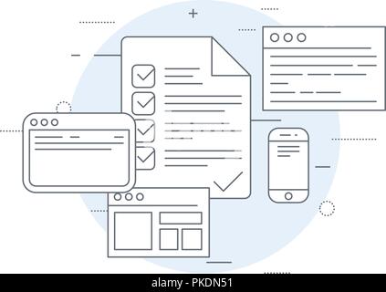 Circulation of documents icon - workflow, inventory and audit Stock Vector
