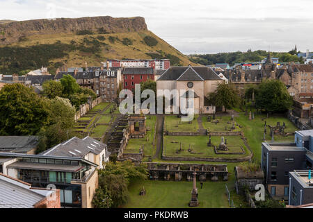Canongate kirk presbyterian church on Royal Mile Edinburgh, Scotland Stock Photo
