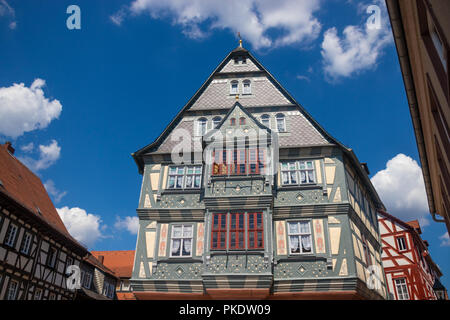 Zum Riesen (The Giant) is a hotel in Miltenberg, Germany and is one of the oldest hotels in the country, dating back to at least 1411 Stock Photo