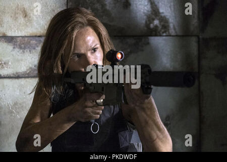 Peppermint is a 2018 American vigilante action film directed by Pierre Morel and starring Jennifer Garner. Also featuring John Ortiz, John Gallagher Jr., Juan Pablo Raba, and Tyson Ritter.  This photograph is for editorial use only and is the copyright of the film company and/or the photographer assigned by the film or production company and can only be reproduced by publications in conjunction with the promotion of the above Film. A Mandatory Credit to the film company is required. The Photographer should also be credited when known. Stock Photo