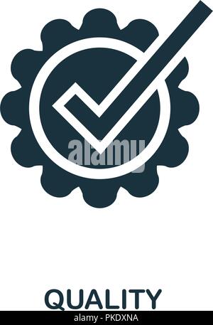 Quality icon. Monochrome style design from e-commerce collection. UI. Pixel perfect simple pictogram quality icon. Web design, apps, software, print u Stock Vector