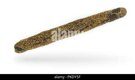 black grain baguette, on white Stock Photo