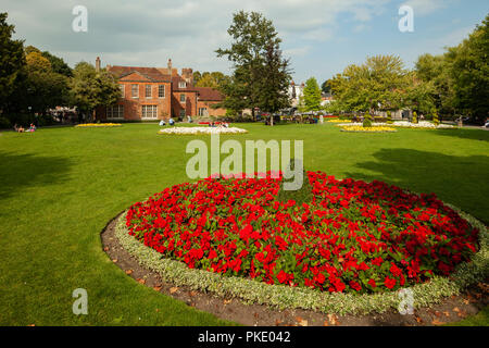 Abbey Gardens in Winchester, Hampshire, England. Stock Photo