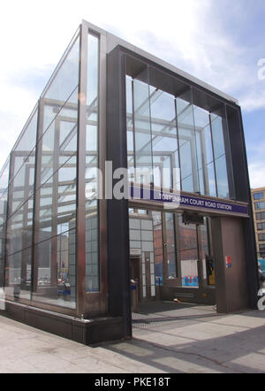 Entrance to new Tottenham Court Road Station London 2018 Stock Photo