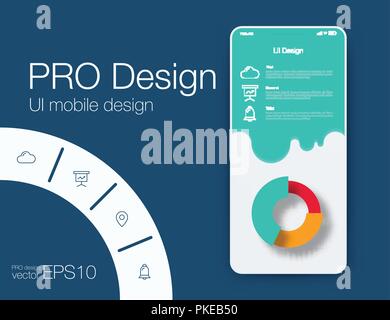 Vector Illustration of screens and web concept. Interface UX, UI GUI screen template for web site banners. Sign up Stock Vector