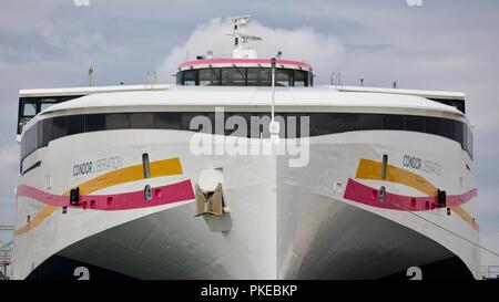 Condor Liberation berthed in Poole harbour Stock Photo