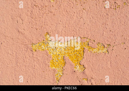 Background of old pink painted wall,abstract Stock Photo