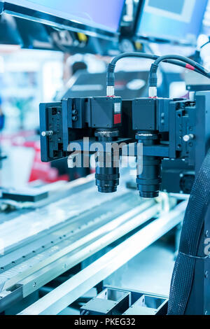 Robotic vision sensor camera system in intellegence factory Stock Photo