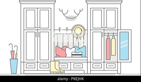 Interior of the hallway Stock Vector