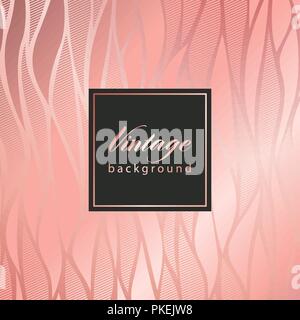 Abstract vintage seamless damask pattern. Rose gold Stock Vector